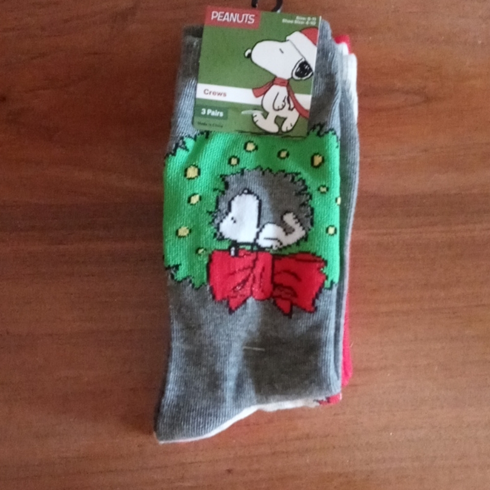 Snoopy Christmas Socks